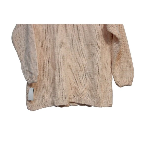 NWT Vintage 90s Chunky Knit Sweater Large Floral Embroidered Grandma Cottagecore - Picture 8 of 11